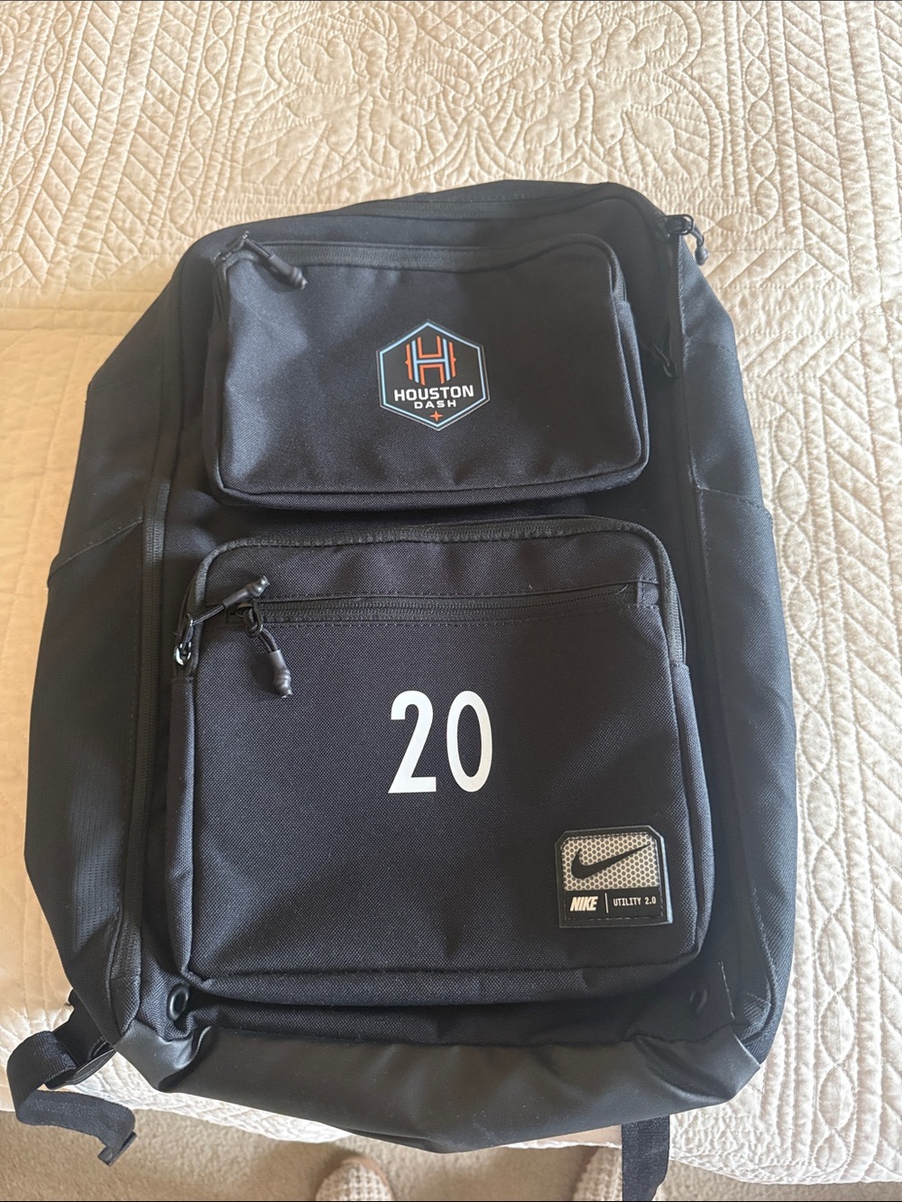 Nike Black Houston Dash Number 20 Team Backpack